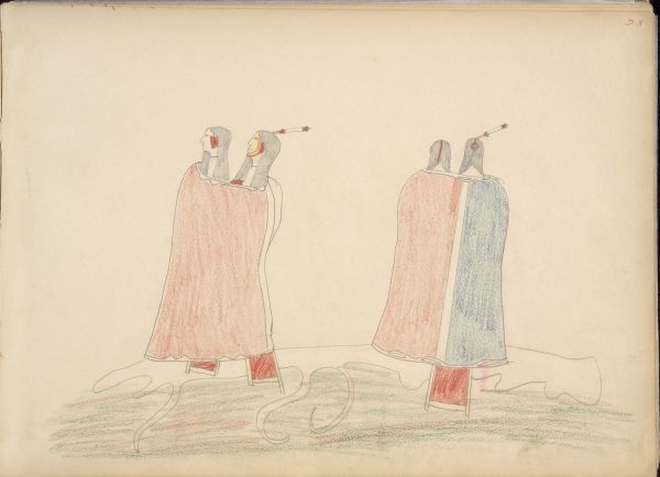 Pau-geat and Yo-ya (Kiowas) Making Love to Two Kiowa Maidens