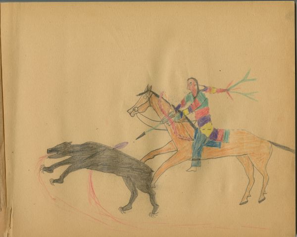 Bear hunt on horseback