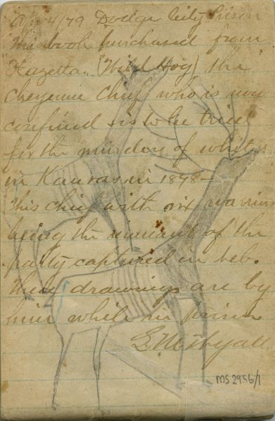 TEXT: Inscription - L. M Wyatt; ANIMALS: Two Elk