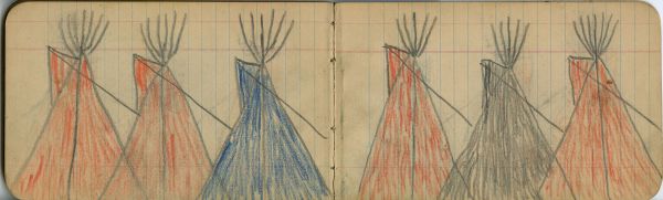 CAMP, Six Tipisï¿½Four Red, One Blue, One Black