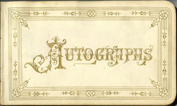 Frontispiece:  AUTOGRAPHS