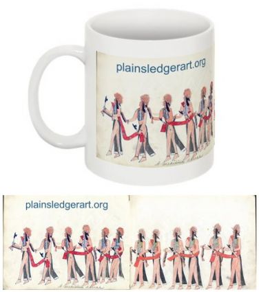 Coffee Mug - Koba-Russell Sketchbook: Plate 20 A medicine dance