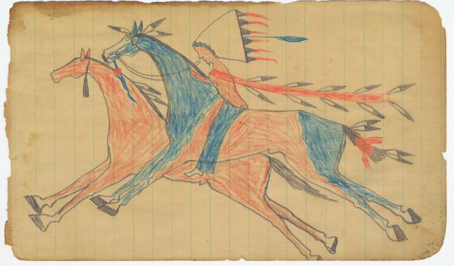 Leatherwood/Scares the Enemy Ledger: Plate 04 Stealing a Horse